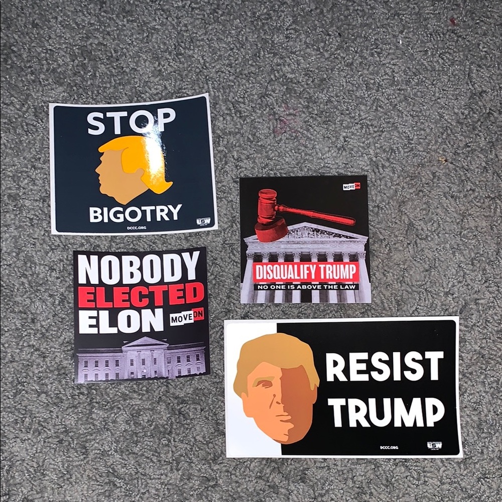 Anti-Trump stickers